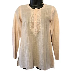 Calypso St Barth Christiane Celle SZ XS Dusty Rose Pullover Tunic Top Boho - Picture 1 of 10