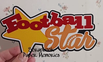 Pie de papel ESTRELLA DE FÚTBOL título, título de álbum de recortes, aire libre, tema de fútbol Foto 1 de 2