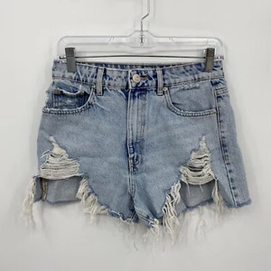 Zara Women's Denim Shorter Length Shorts Summer Solid Light Blue Size 4 - Picture 1 of 8