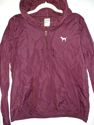 Victoria Secret VS розовый легкий вес толстовка с капюшоном Anorak дождевик XS/S новый полный молнии - Изображение 1 из 4