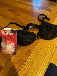 Vintage Vanity Fair Black My Favorite Fantasy Lace Underwire Bra 34B NOS - Picture 1 of 5
