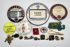 Vintage Lions Club International Lot Pins, Buttons, Etc Wurstfest Northampton MA - Picture 1 of 17