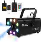 Fog Smoke Machine 500W 16 Color LED Lights Effect Remote Control Parties Stage