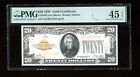 Dbr 1928 $20 Gold Certificate Fr. 2402 Pmg 45 Epq Serial A27304730A