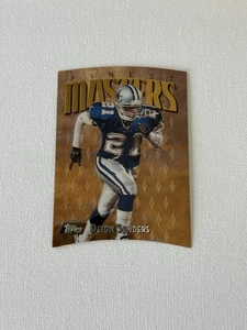 1997 Topps Finest Embossed Die Cut Deion Sanders #163 Dallas Cowboys Rare Gold - Picture 1 of 2