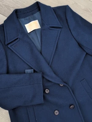 Abrigo mujer PENDLETON lana virgen guisante talla 14 totalmente forrado azul doble pecho Foto 1 de 4