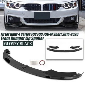 Glossy Black M Performance Bumper Lip Splitter For BMW F32 F33 F36 14~19 M Sport - Picture 1 of 10