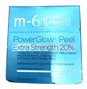 M-61 Powerful Skincare Power Glow Peel Extra Strenght 20% Overnight 20 Treatment - Picture 1 of 1