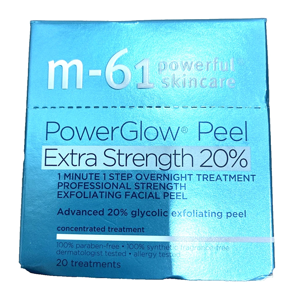 M-61 Powerful Skincare Power Glow Peel Extra Strenght 20% Overnight 20 Treatment - Image 1 of 1
