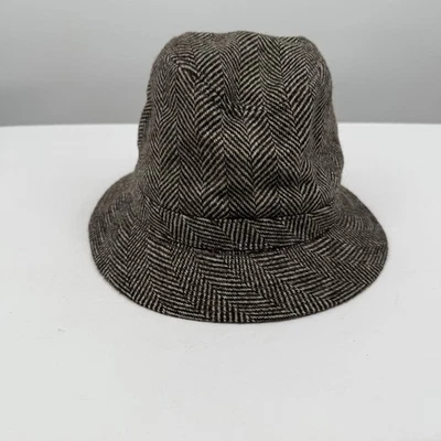 VTG Mens Rain Mate Wool Blend L 7 1/4-7 3/8 Tweed Herringbone - Image 1 of 4
