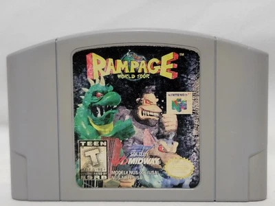 Jogo Rampage World Tour Nintendo 64 AUTÊNTICO N64 Midway monsters - Funciona muito bem - Imagem 1 de 4