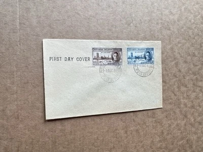 Pitcairn Is 1946 FDC +WWII Victory Omnibus#SG9-10 +Monograph Cachet +Unaddressed - Image 1 of 2