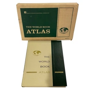 The World Book Atlas 1971 Ed. Field Educational Enterprises Corp w/ Original Box - Picture 1 of 14