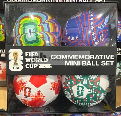 FIFA World Cup 2026 Commemorative Mini Ball Set 4 Pack CAN MEX USA NEW Holiday - Image 1 of 4
