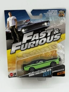 Dodge Challenger SRT8 2011 Mattel Fast & Furious 7 verde negro 5/32 - Imagen 1 de 3
