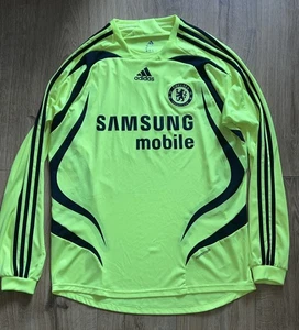 Chelsea Away Long Sleeve 2007/2008 Yellow Football Shirt, Adidas Men’s Large ✅ - Picture 1 of 11