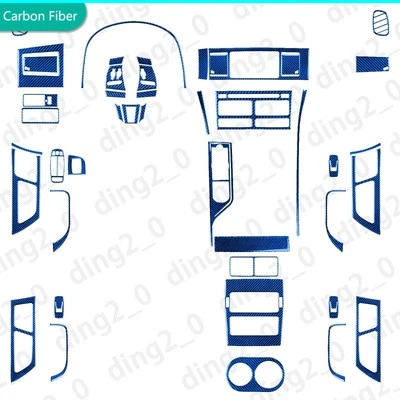 Kits de 48 piezas de cubierta interior completa de fibra de carbono azul para Jaguar XF X250 2007-11 Foto 1 de 4