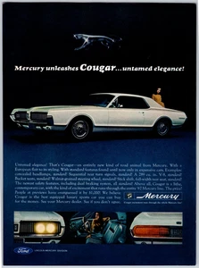 1967 MERCURY COUGAR CAR AUTOMOBILE Vintage 8" X 11" Magazine Ad 1960's HTR32 - Picture 1 of 1