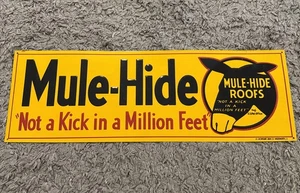 Insegna tetto vintage in rilievo mulo nascondiglio latta spillatrice insegna disperata CO Wordsworth 8x24" - Foto 1 di 3