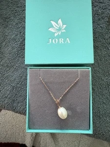 JORA Halskette mit Anhänger weiß frische Perlen - Bild 1 von 4