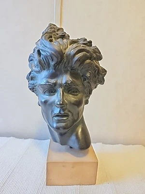 Edward Melcarth Resin Bust "Heroic Head" Vintage Mid-Century Signed  Foto 1 de 4