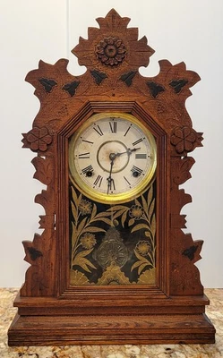 Antique Gilbert 8 Day Kitchen/Parlor/Mantle Clock Time & Strike c. 1891 Working - Image 1 of 4