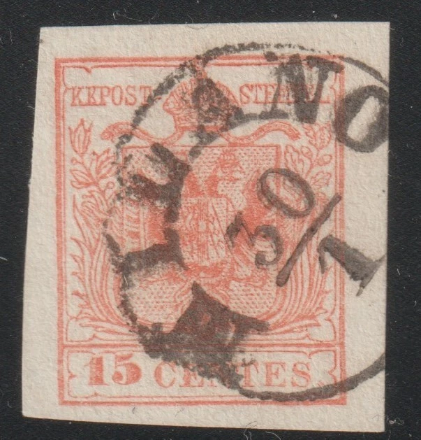 ANTICHI STATI LOMBARDO -VENETO 15 CENT   MILANO  RIF 2143 - Immagine 1 di 1