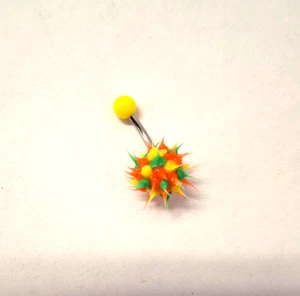 Belly Ring Koosh Ball Multi Non Dangle Naval Steel - Picture 1 of 3