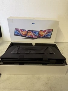 S3 Triple Monitor Screens Portable Labtop Extender 1080p HD 14” Screens W/ Case - Picture 1 of 6