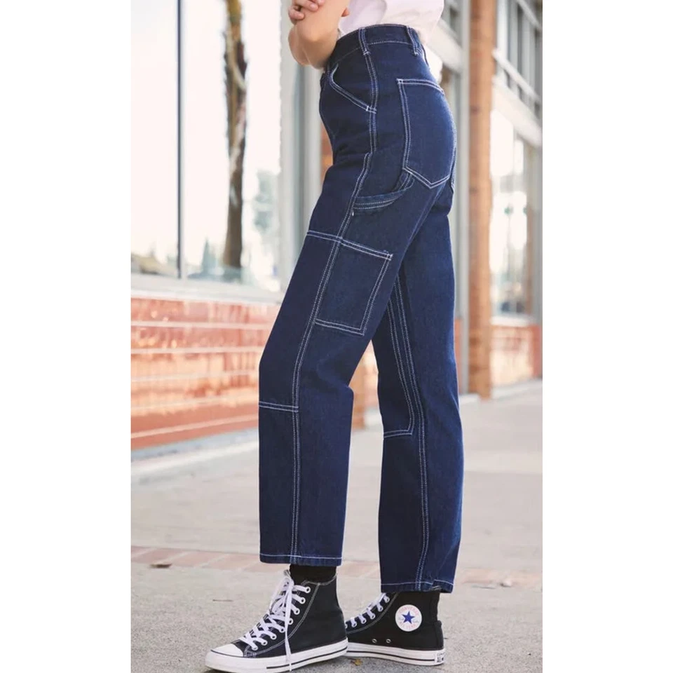 John Galt Brandy Melville Womans Small Ariana High Pinch Waist Carpenter Jeans - Image 1 of 4