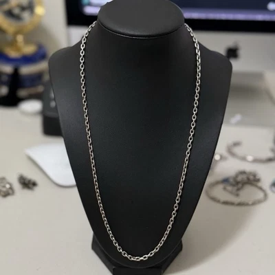 Collar de cadena vintage de 22 pulgadas con clip de ley Foto 1 de 4