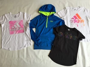 Girls Clothing Lot Of 4 - 3 T-Shirts & 1 Hoodie, Size XL 16, Adidas, Fila - Picture 1 of 7