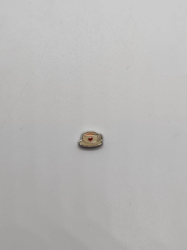 Berloque flutuante xícara de chá café #375 para seu medalhão de coruja origami - Imagem 1 de 1