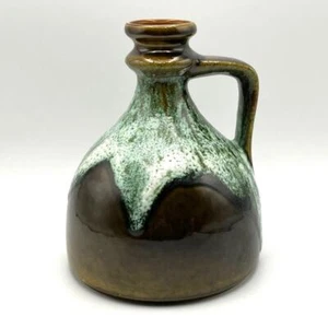 Jarrón jarra botella esmalte lava marrón verde y blanco Bay Keramik W Alemania #83 20 - Imagen 1 de 11