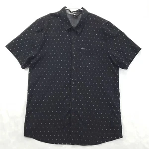 Volcom Shirt Mens XL Black Logo Cotton Modern Fit Short Sleeve Casual Button-Up - Picture 1 of 10