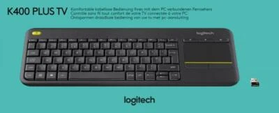 Logitech Tastatur K400 Wireless Unifying kabellos Plus TV Touchpad 920-007127 - Bild 1 von 4