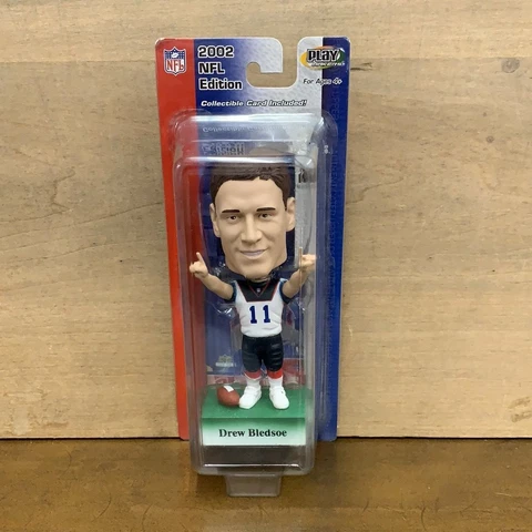 Drew Bledsoe Bobblehead Upper Deck Collectible New on Card Cover