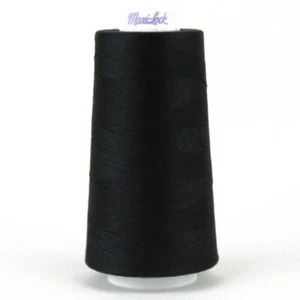 Black Maxi-lock 3000yd Superior Quality Polyester Overlocker Thread - Picture 1 of 1