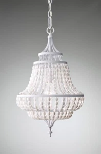 Feiss F2799/1WSG - 1 Light 13in White Semi Gloss Mini Chandelier Ceiling Light - Picture 1 of 1