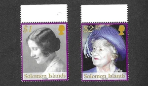 SOLOMON ISLANDS  2002 - QUEEN MOTHER In Memoriam -  Set  SG 1034 & 5 - Mint MNH - Picture 1 of 1
