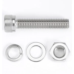 M3 Cap Head Screw Allen Bolt Stainless Steel With Nut/Washers/Spring Washers Set - Picture 1 of 6