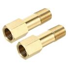 Brass Pipe Fitting G1/4  Adapter 50mm Extension Connector Hex Coupling 2 Pack