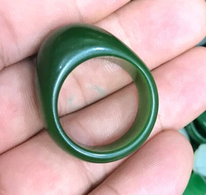 Anello da uomo naturale cinese naturale diaspro eziano giada gioielli 7-13# - Foto 1 di 4