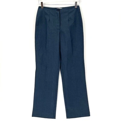 Vintage 90s Blue Stripe Trouser Pants Womens Size S Office Core Business Hi-Rise - Image 1 of 4