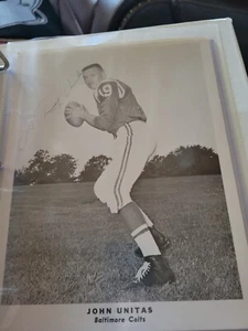 Johnny Unitas Baltimore Colts Hofer Autographed 8x10 Photo Jsa Certified - Picture 1 of 3