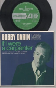 BOBBY DARIN   Rare 1967 Oz Only 7" Green Atlantic P/C EP "If I Were A Carpenter" - Picture 1 of 2