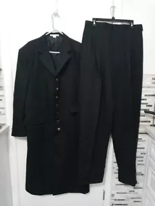 Alberto Celini Men's  2 Pc "ZOOT" Suit  Black Window Pane Military Style Buttons - Picture 1 of 14