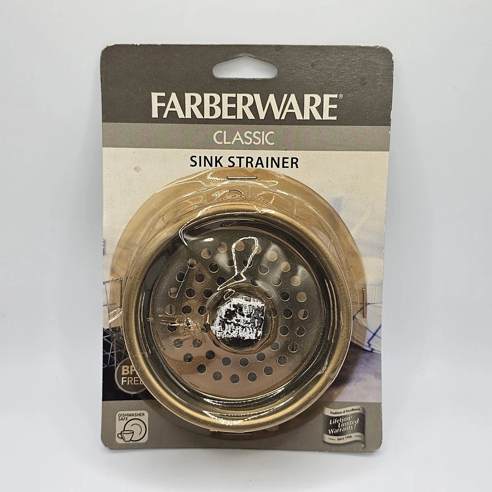 Farberware Kitchen SINK STRAINER Chrome Stainless Steel Fits Most Sinks 5215798