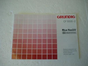 GRUNDIG CF 5000-2 - Manual de instrucciones / instrucciones de funcionamiento originales - Imagen 1 de 3