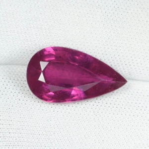 6.95Cts Perfect Luster Pinkish Red Natural Ruby Pear...!!!! - Picture 1 of 2